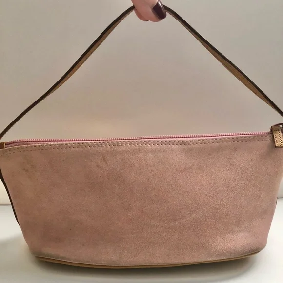 Auth GUCCI pink suede purse - Picture 3 of 12